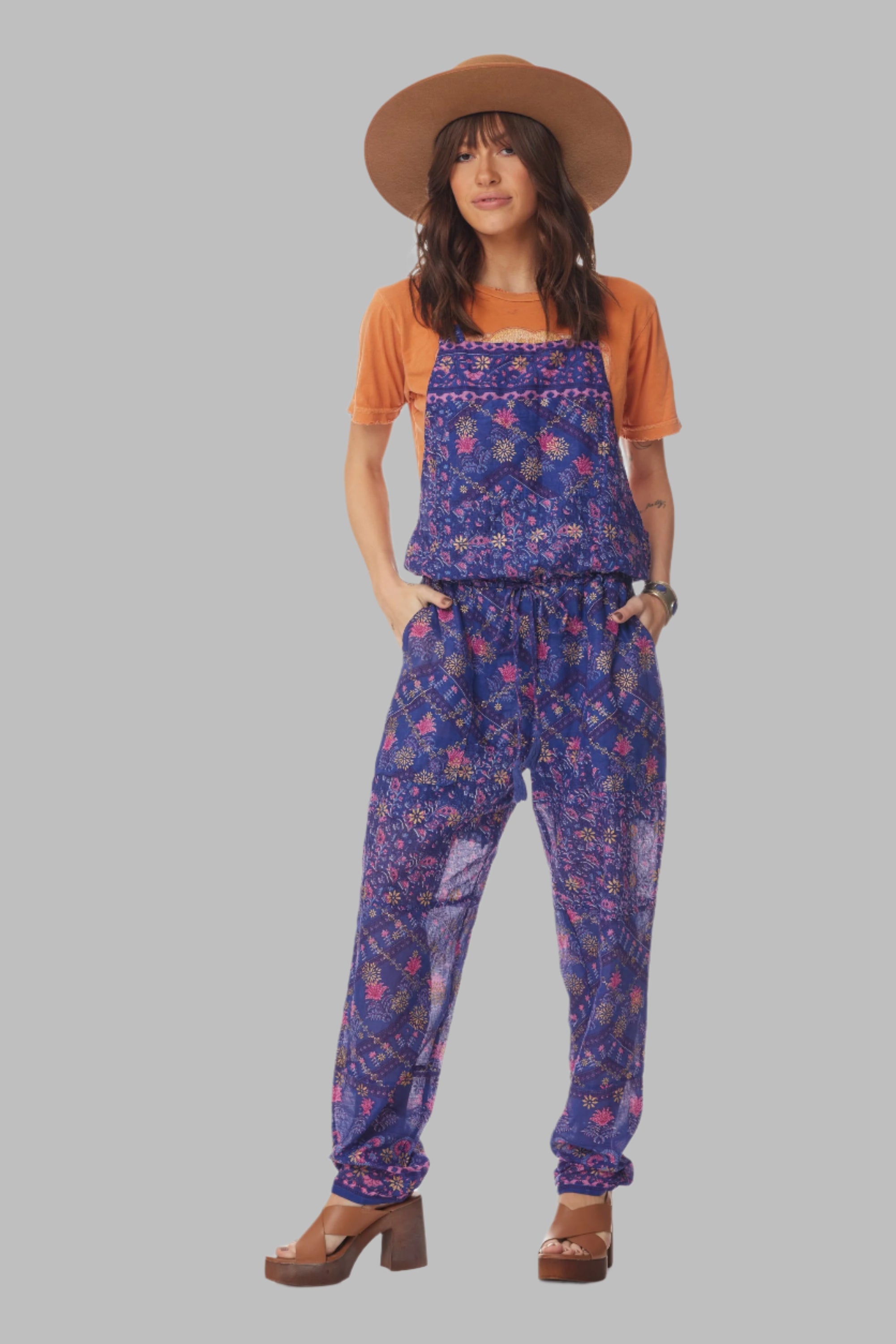 Marley Printed Jumpsuit Indigo