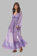 Jade Printed Maxi Dress Lavender